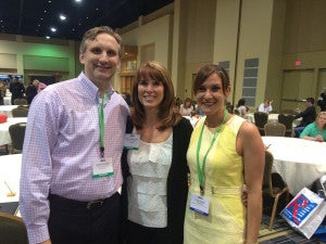 Emily George, Quality Improvement Advisor with Andrew Gwinnell and Debbie Biggers, facility leads for Truvista Surgery Center at ASCA Conference 2015. 