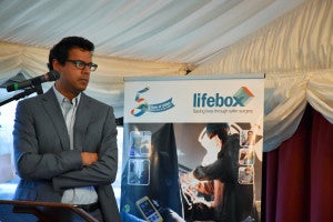 Atul Gawande and Lifebox banner_copyright Lifebox Foundation