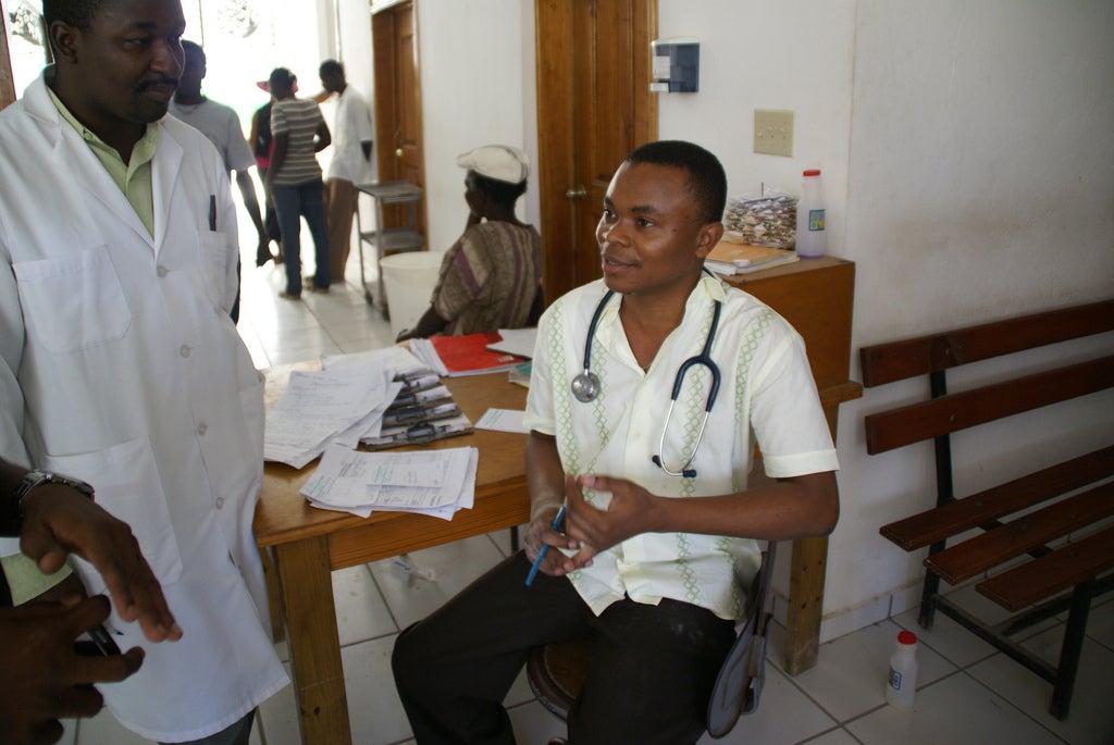 Photo by Direct Relief of a Partners In Health facility in Saint-Marc, Haiti, March 16, 2009