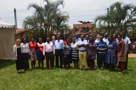 Members of the primary health care team in Uganda