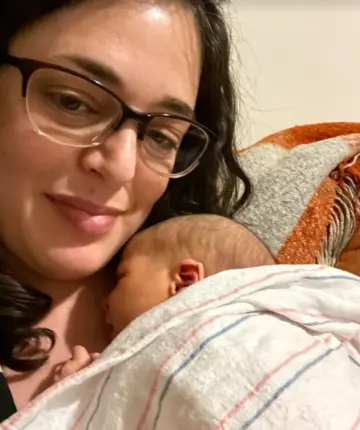 Lauren and her three-day old daughter