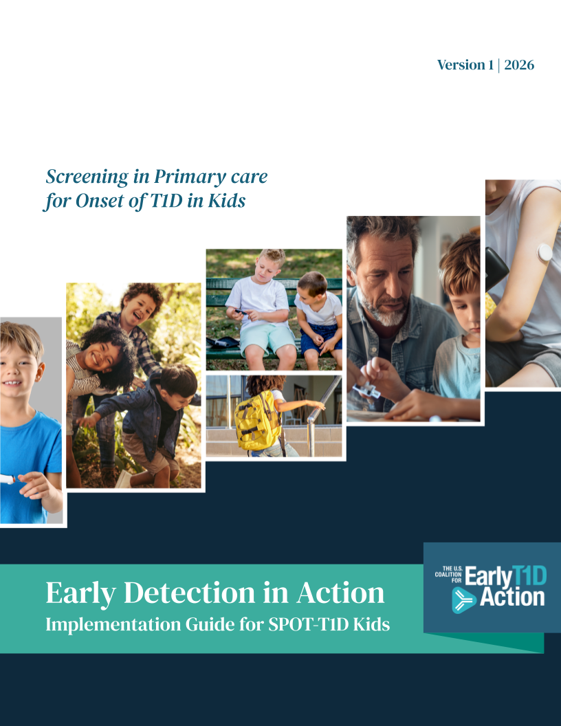 Cover of the SPOT-T1D Kids Implementation Guide